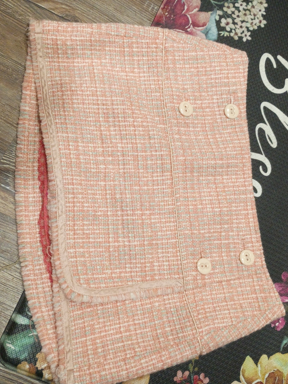 Abracrombie And Fitch Y2k Tweed Mini Skirt with Button Detail Sz2